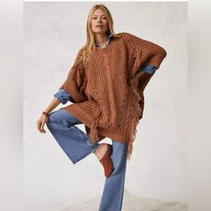 ANTHROPOLOGIE ONE SIZE  COZY KNIT SWEATER BRONZE COLOR EXCELLENT CONDITION